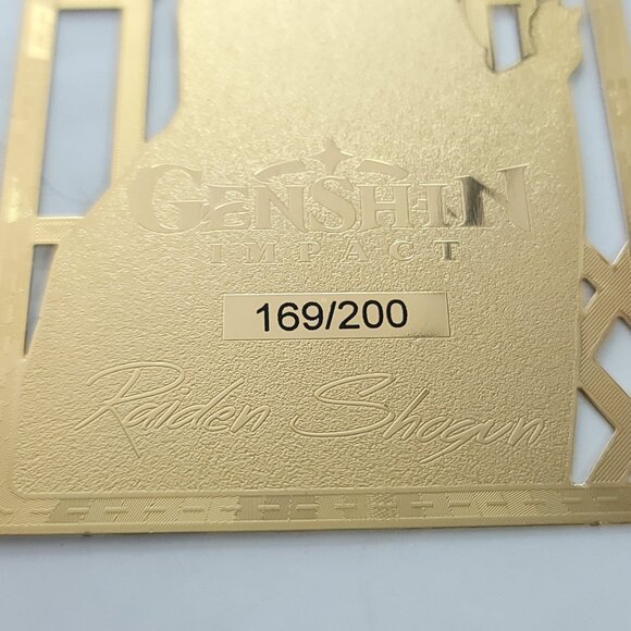 Raiden Shogun Metal Card Limited 169/200 Genshin Anime Card - Picture 3 of 3